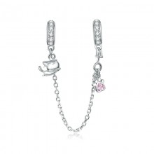 Talisman argint Lovely Kitty Safety Chain